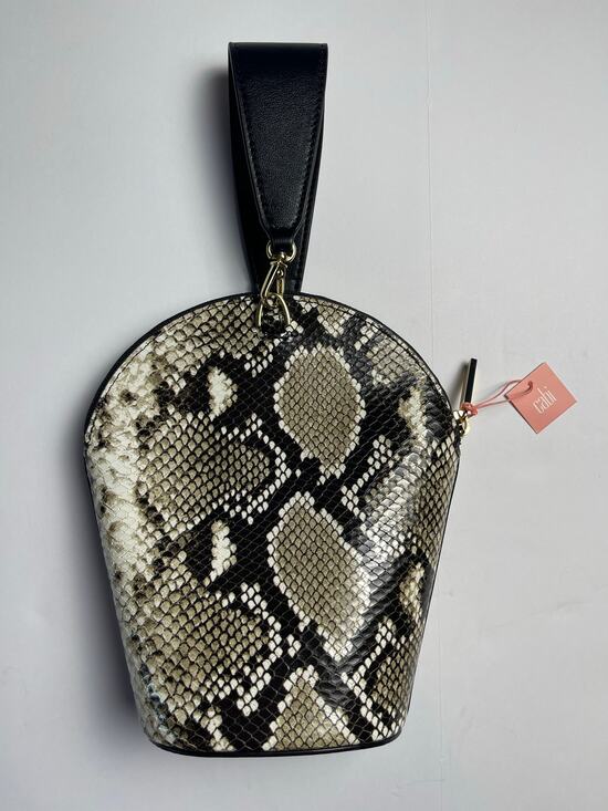CAbi Handbags - Cabi Serpent Mini Bag snakeskin print black strap New Faux Leather